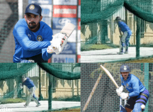 Here Rahul and Mayank Agarwal are doing net practice, while Dhoni's net practice video went viral