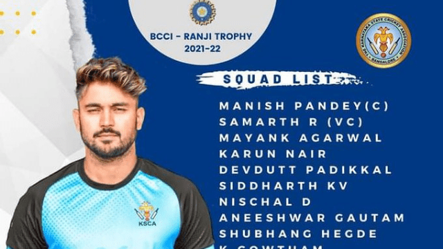 criccrank (21) Ranji Trophy 2021-2022: Karnataka played member's team match, y white, treble hit player, player of this player
