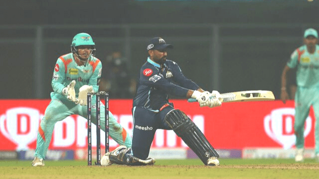 criccrank - 2022-03-29T003346.422 Gujarat's five-wicket victory with a smashing innings by Rahul Teotia-David Miller broke the record scorecard