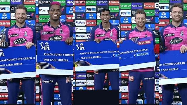 criccrank - 2022-04-03T001530.569 MI vs RR: Rajasthan beat MI by 23 runs, Butler got these 5 awards, these 4 players became rich