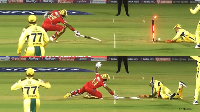 criccrank - 2022-04-03T202040.967 CSKvsPBKS: Dhoni RUN-OUT Bhanuka Rajapakse with the agility of a leopard, video goes viral