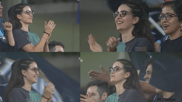 criccrank - 2022-04-12T100506.581 IPL 2022: Hardik's wife Natasha made headlines more than Hyderabad's victory, photos of reaction went viral