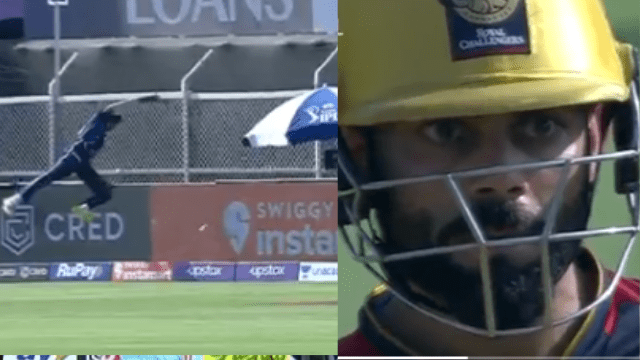criccrank - 2022-04-30T181421.062 Video: Virat hit such a six that his life stuck, surprised to see the fielder's aerial dive