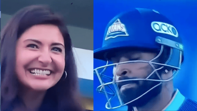 criccrank - 2022-04-30T212805.693 Video: This is how Anushka Sharma celebrated after Hardik's dismissal, will not believe seeing
