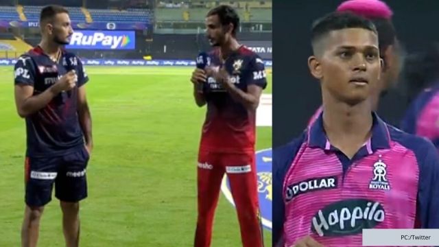 criccrank (34) IPL 2022: Harshal made a joke after hitting 6 on Yashasvi's ball..