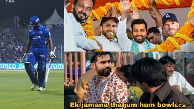 criccrank (38) MI vs RR: After Rohit Sharma was dismissed for 3, amazing reactions came on social media, rain of memes