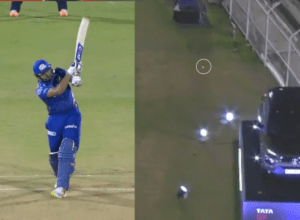 Video: Rohit Sharma hit a six worth 5 lakhs, narrowly saved the car window, celebrated in Kaziranga Park