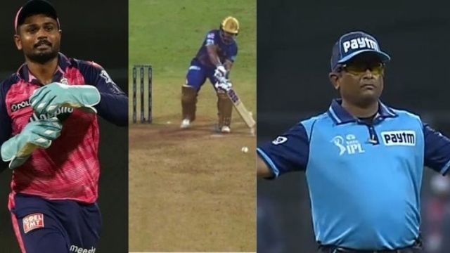 criccrank - 2022-05-03T211622.592 IPL2022: Sanju Samson took DRS with the WIDE ball to teach a lesson to the umpire, got confused with the umpire!