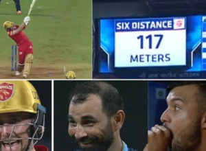 6,6,6,2,4,4 Livingstone smashed 28 runs off 6 balls, Shami's "hat-trick" of sixes in the last over, Mayank could not believe it