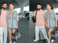 Video: Anushka seen in hot pants at the airport with Virat, will blow the cost of the bag in her hand