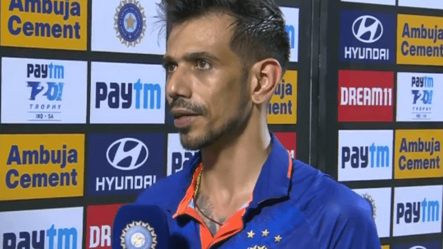 Chahal became "Man of the Match", giving credit for his performance by ignoring the captain
