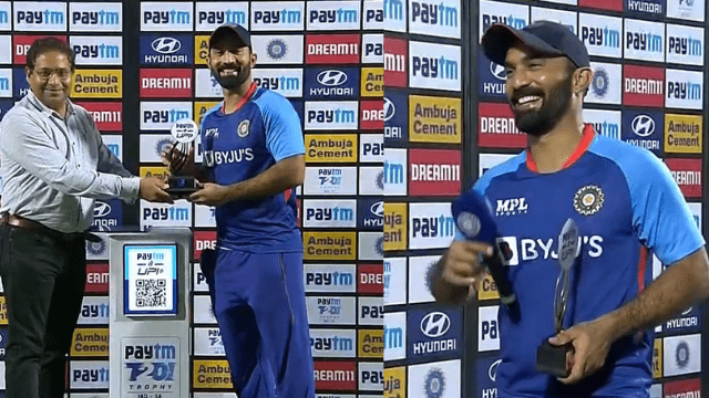 www.criccrank.com - 2022-06-18T061045.075 INDvsSA: Dinesh Karthik became the man of the match, ignoring the captain and giving credit for his performance