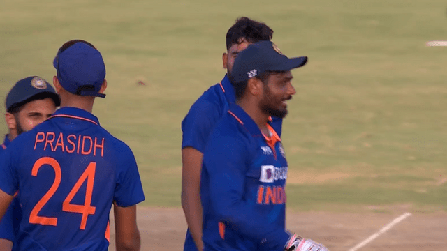 Sanju Samson's "dive" helped India thrash West Indies by 3 runs