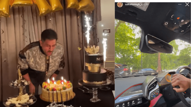 www.criccrank.com (50) Video: Dhoni cut cake on his birthday, Pant joined, ran a new Ferrari car of 340 km speed on the road