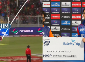AFG vs BAN: Zadran caught "Catch of the Match" by leaping into the air off Rashid's ball, got a prize money of $ 3000