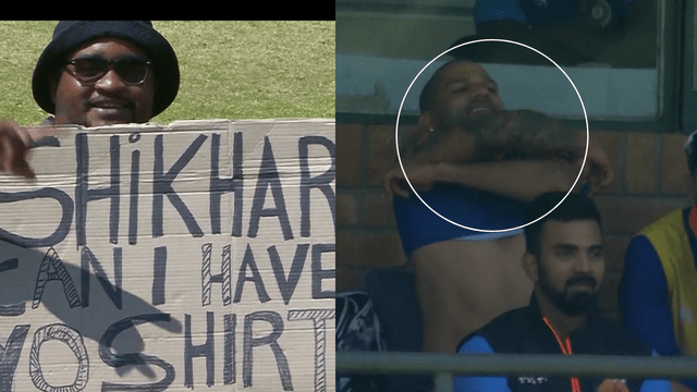Untitled design 13 INDvsZIM: Shikhar Dhawan won the heart, took off his T-shirst on the demand of the fan in the live match, know the full news