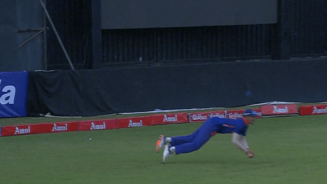 Match turned by Shubman Gill's amazing Catch, India won by 13 runs, India became champion by 3-0