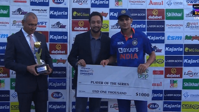 INDvsZIM: Man of the Series Shubman Gill won the heart, dedicated the award to his father, said "My first coach is my father"