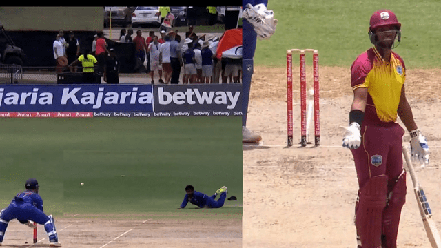 www.criccrank.com - 2022-08-07T031245.987 Video: Sanju Samson RUN-OUT Pooran by diving in the air, Rohit reprimanded Pant in LIVE match