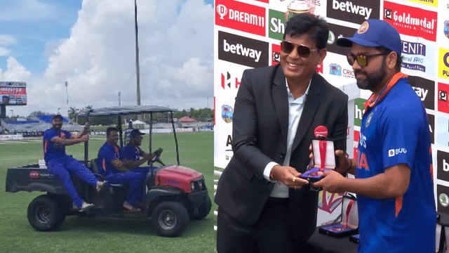 www.criccrank.com - 2022-08-08T120102.494 Video: Rohit Sharma made grand entry, entered the car with Karthik-Ashwin in the presentation to take the medal