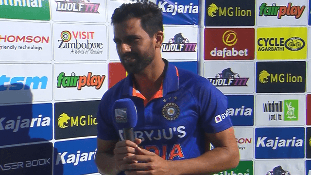 INDvsZIM: "Man of the Match" Deepak Chahar ignores the captain and gives credit for the performance, says "I was nervous, body and mind were not working"