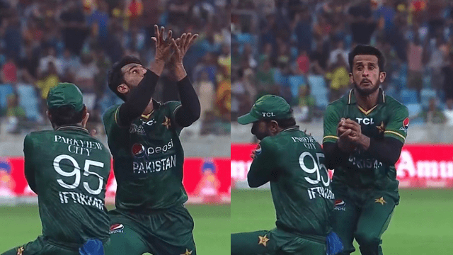 0C7CF9D3-55B6-4F4D-AB39-FFFDDBF21F01 Hasan Ali became Superman, took a wonderful catch of Shanaka, after this childish act of Live match