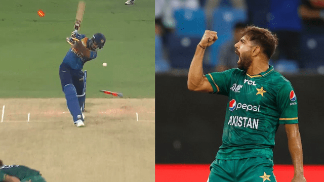 1DF80B84-720C-4322-93ED-CFD606EBF460 Haris Rauf hit Gunaratne on the ball of 151 km
