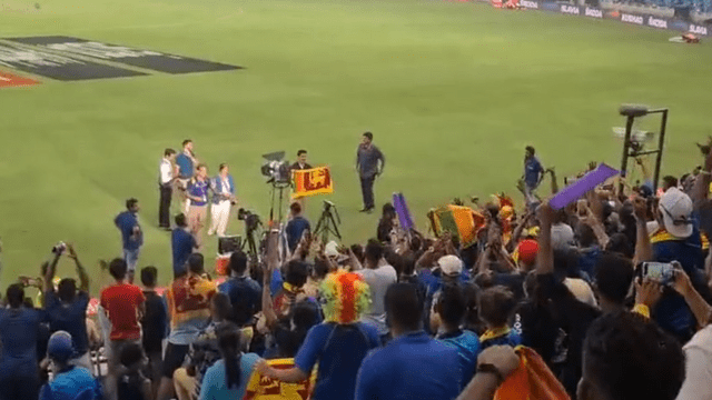 Video: After PAK's defeat, Gautam Gambhir waving the Sri Lankan flag and sprinkled chilli on Pakistan's wounds