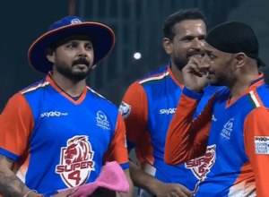 India maharaja vs World Giants: Harbhajan Sreesanth spotted, all 11 Indian players wearing 75 number jersey, know the reason