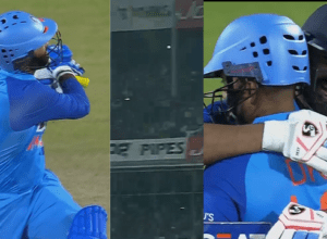 Dinesh Karthik destroyed Australia in 2 balls, became the biggest finisher with 6,4, Rohit hugged him