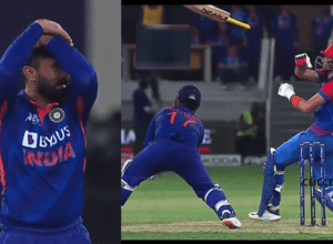 Dinesh Karthik threw a dreadful ball, the bat dropped 4 feet away from the batsman's hand, Virat laughed