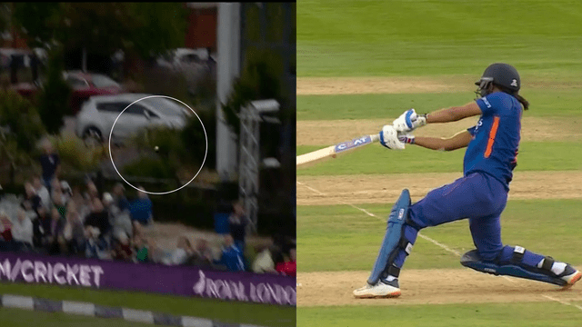 615409F3-411B-4395-8925-D98261EAA239 Harmanpreet played a stormy innings of 143 runs, hit 4 tremendous sixes, this slap six was the most special, IND made 333/5