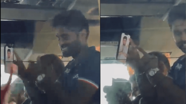 74C53B1B-523A-48EF-A956-19C4BEDD1F67 Video: Suryakumar won the hearts of Trivandrum fans by showing Sanju Samson's photo, the airport resonated with the slogan