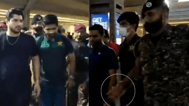 85627BD8-6EA5-4478-975B-8CCCE153E3CB Video: After the defeat in the final, Babar Azam-Naseem Shah took the security of the army, Naseem was seen holding the army's hand