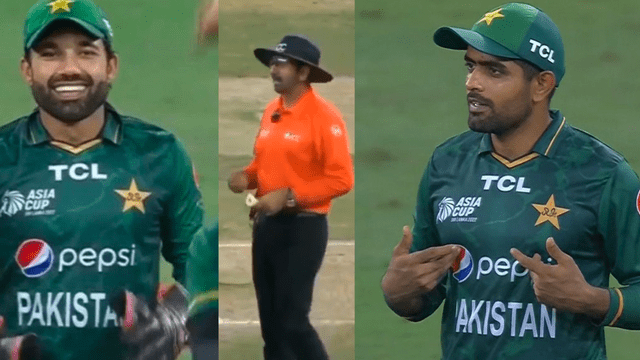 D02E1466-781A-4FC6-B07F-A46BE8CD2BF7 Drama happened in live match, Rizwan replaced Babar Azam with DRS, Babar clashed with umpire