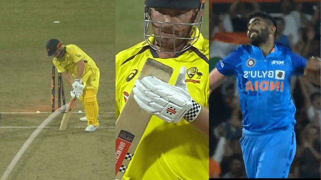 EC940ABB-291C-4A0D-852E-9AC351E138A6 Yorker King Bumrah clean bowled Finch with a precise yorker, Finch was forced to praise