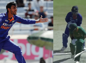 Dhawan got Shahbaz a wicket with DRS, apparently broken, Irfan's record, became the 41st Muslim player