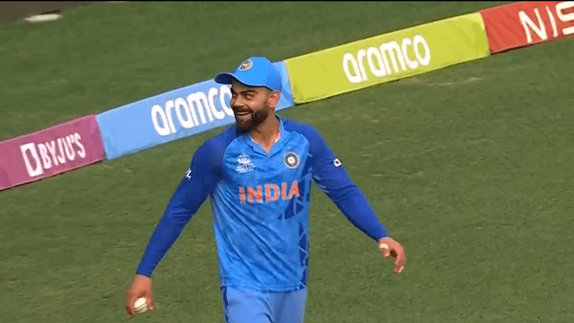 Virat Kohli became Superman, jumped 5 feet in the air, caught Cummins's catch, blown his senses, IND won by 6 runs