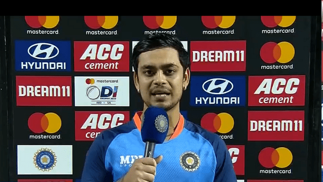 Trusted Player of the Match, Ishan Kishan said, "I am proud to contribute to the victory, not the sorrow of missing a century".
