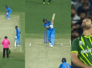 Virat Kohli overturned fireworks by hitting 2 consecutive sixes in Rauf's over, Rauf looked in awe, Pakistan stunned by an innings of 82 runs