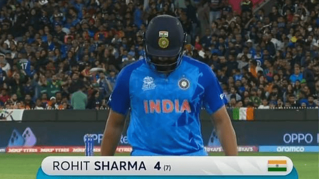 Rohit Sharma was OUT or NOT OUT, Iftikhar caught, Rohit was out for 4 runs, the umpire created a ruckus