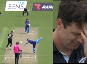Pant narrowly escaped from Shreyas's rocket speed fours, Milne hit two consecutive fours in two overs.