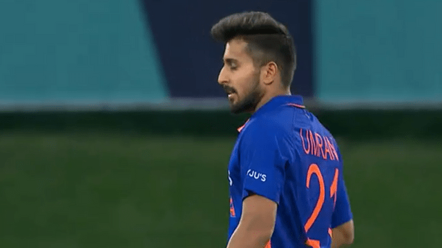 Umran Malik hit Finn Allen with a rocket pace ball, Suryakumar caught a wonderful catch