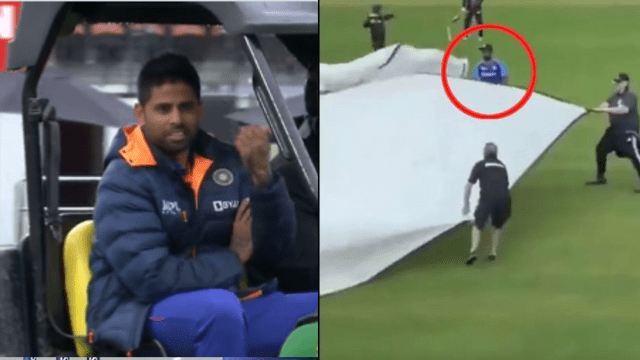 CRICCRANK (7) Suryakumar and Sanju Samson won millions of hearts by helping New Zealand's ground staff, were seen drying the field in a rain sweep cart
