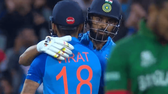 Virat Kohli lost his senses after seeing Lokesh Rahul's 96 meter six in IND-BAN match, gave some such reaction