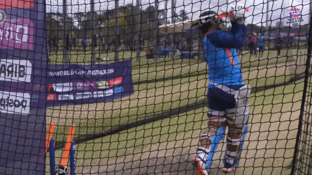Video: Before the IND-BAN match, Team India showed power, aerial shots in net practice