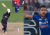 Umran Malik made Kanway helpless by bowling "rocket speed", wreaked havoc by bowling at a speed of 153 km