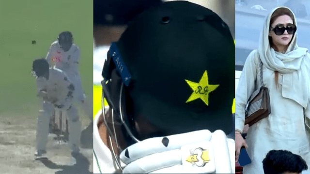 3394F0EF-B26F-4CA1-B5C1-7A5B9C735251 Azhar Ali, playing the last match of his career, was OUT on 0, tears came out of his eyes, his wife was also disappointed