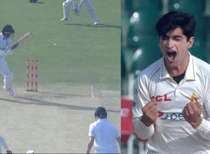 Ben Stokes bowled on Naseem Shah's rocket speed ball, the bails fell 6 meters away, blew his senses, Stokes hit 41 runs off 18 balls