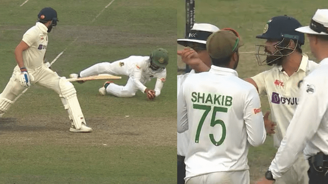 948E66F0-E5BB-4F38-9AC4-D32559118925 Virat got angry after being OUT for 1 run off Mehndi Hasan, the umpire calmed down, the matter got heated